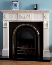 Wood Firplace White Finish
